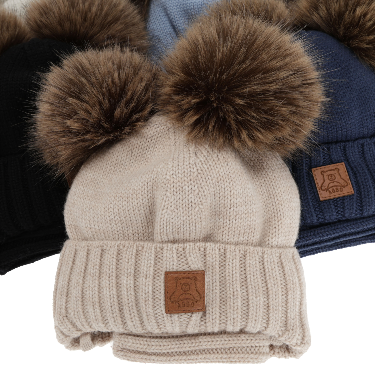 Chlapecká čepice a nákrčník, zimní set, modrý, 100% merino vlna, podšitý vlněným polarem, Ronik