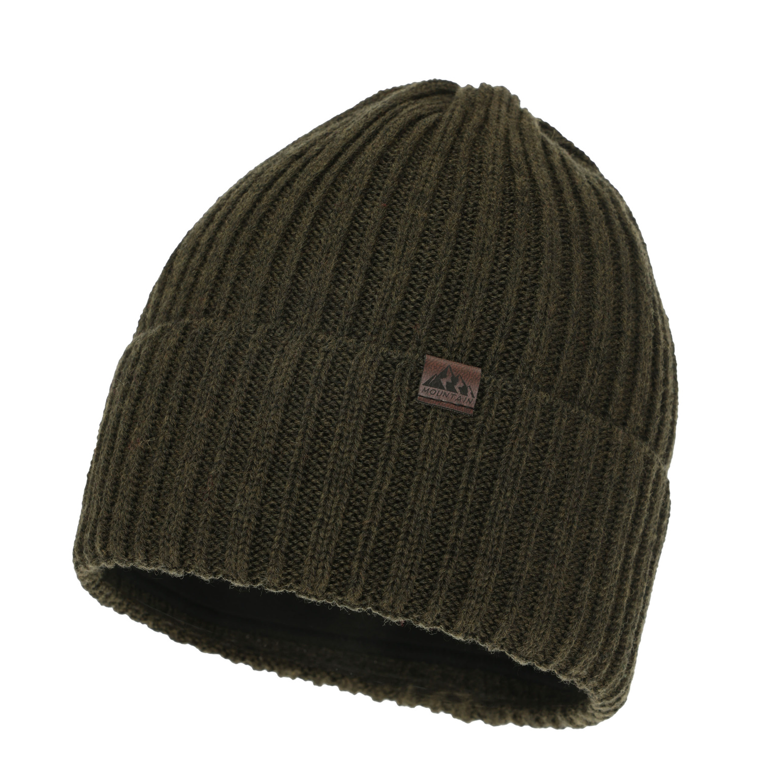 Pánská zimní čepice, khaki, s merino vlnou, Huno