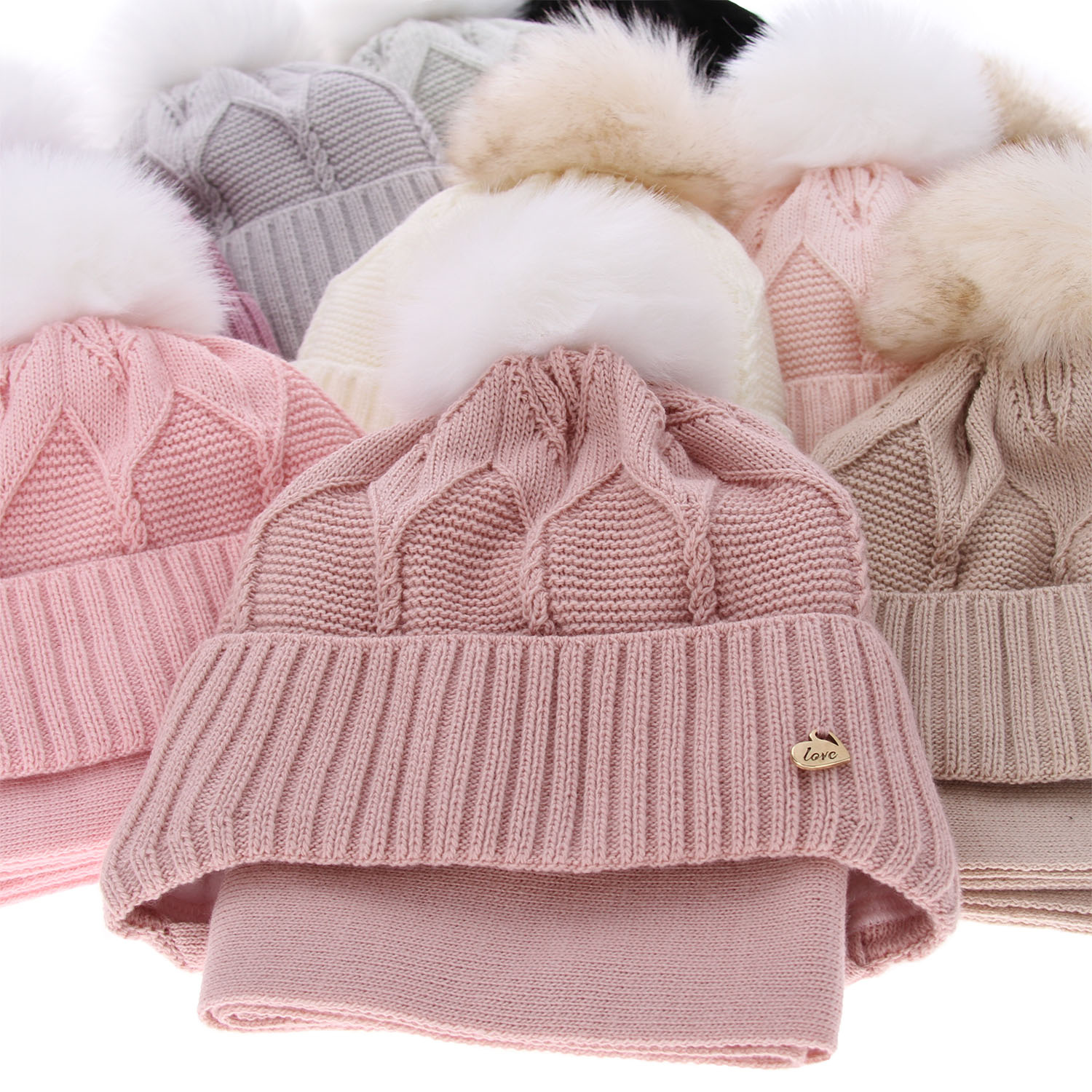 Komplet zimní dívčí: čepice a šála černý Altina