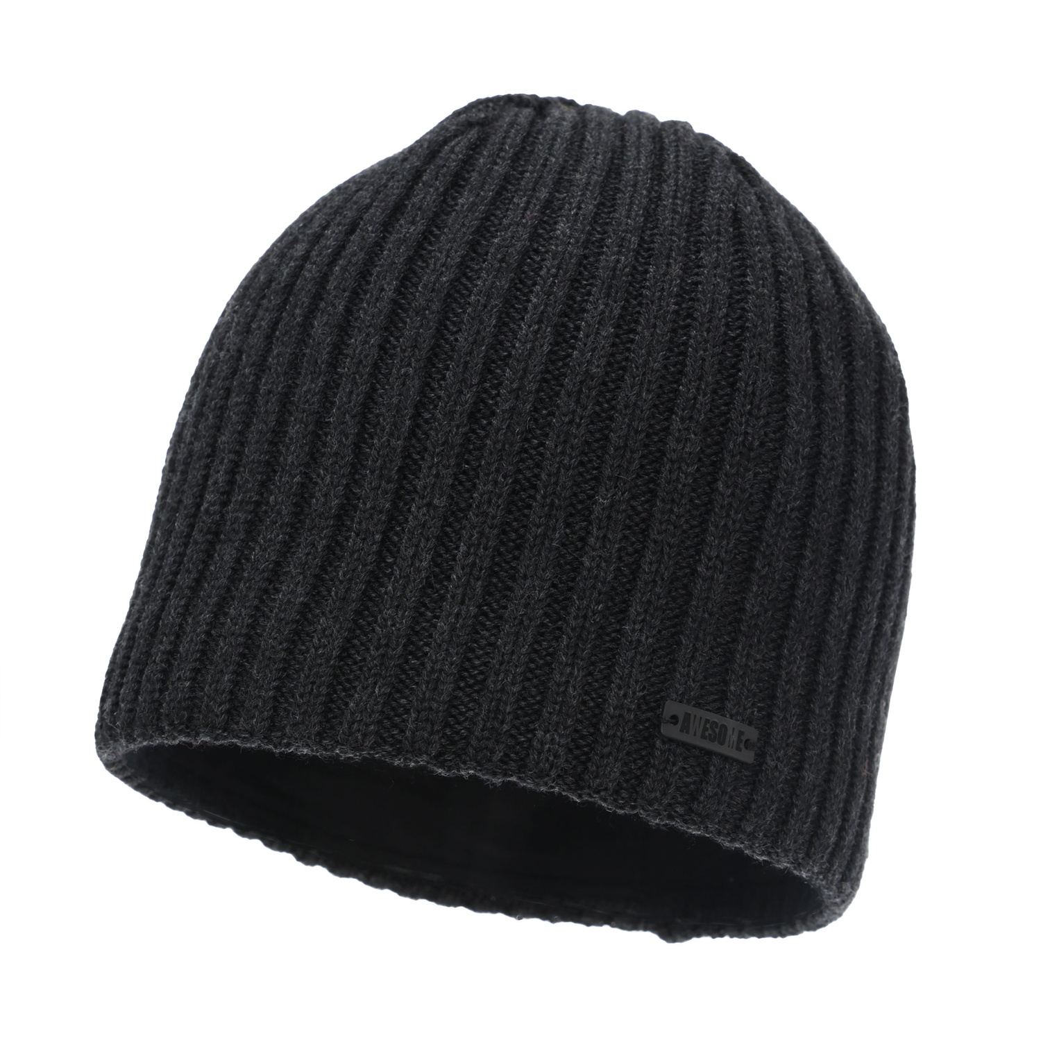 Pánská zimní čepice, šedá, s merino vlnou, Adagio