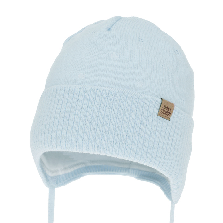 Chlapecká podzimní/ jarní čepice, modrá, zavazovací, Leif