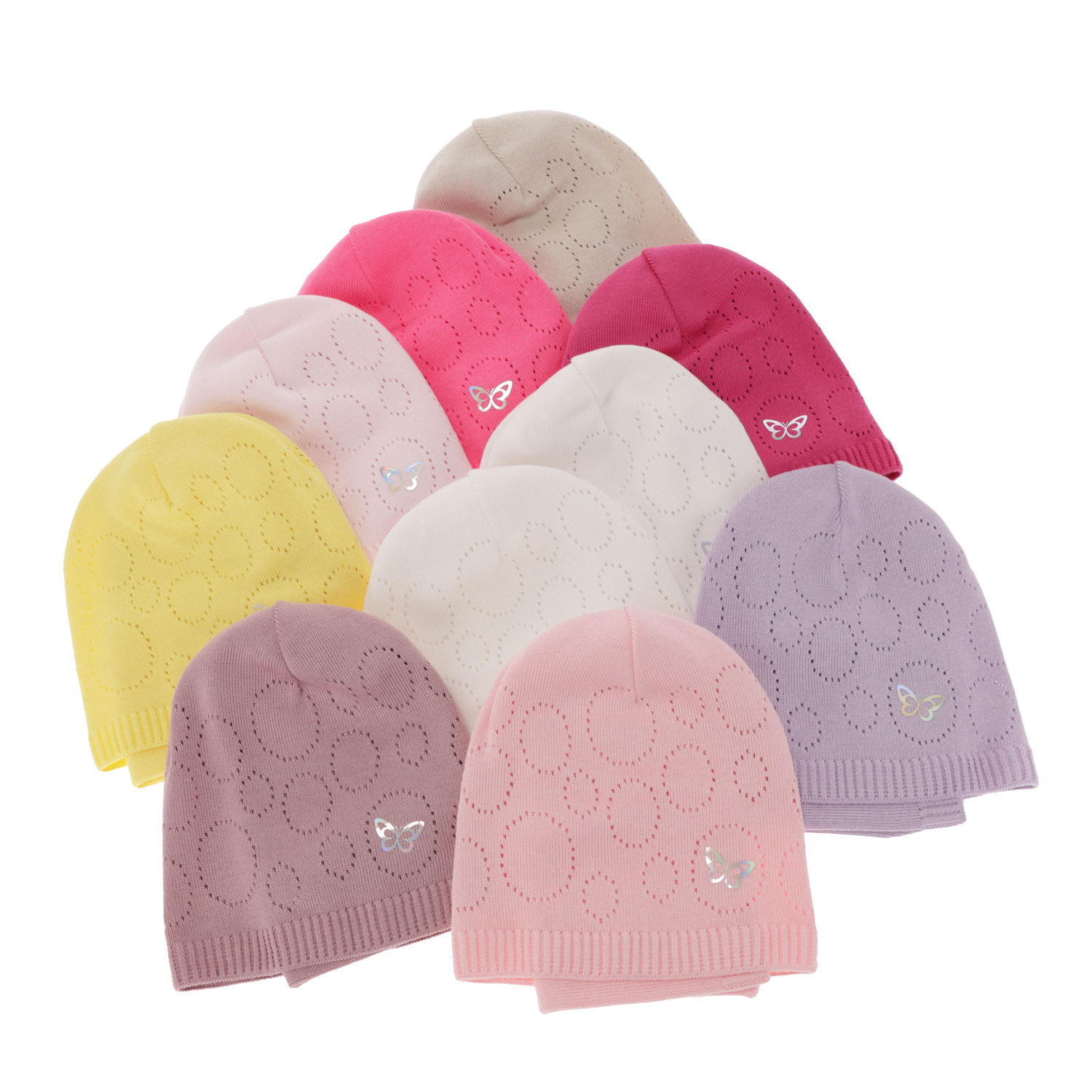 Komplet podzimní/jarní dívčí: čepice a tunel, s bavlnou, béžový Amarilla