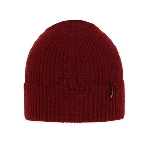 Dámská zimní čepice, bordová, 100% merino vlněná, Megan