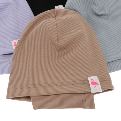 Komplet podzimní, jarní dívčí bavlněná: čepice a tunel, šedý, Rumilla