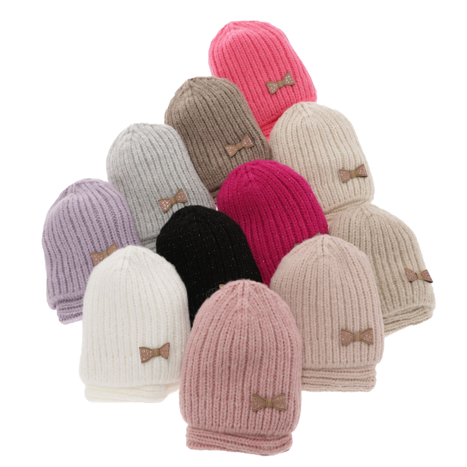 Komplet zimnej dívčej: čiapka a tunel fialový Ingrid