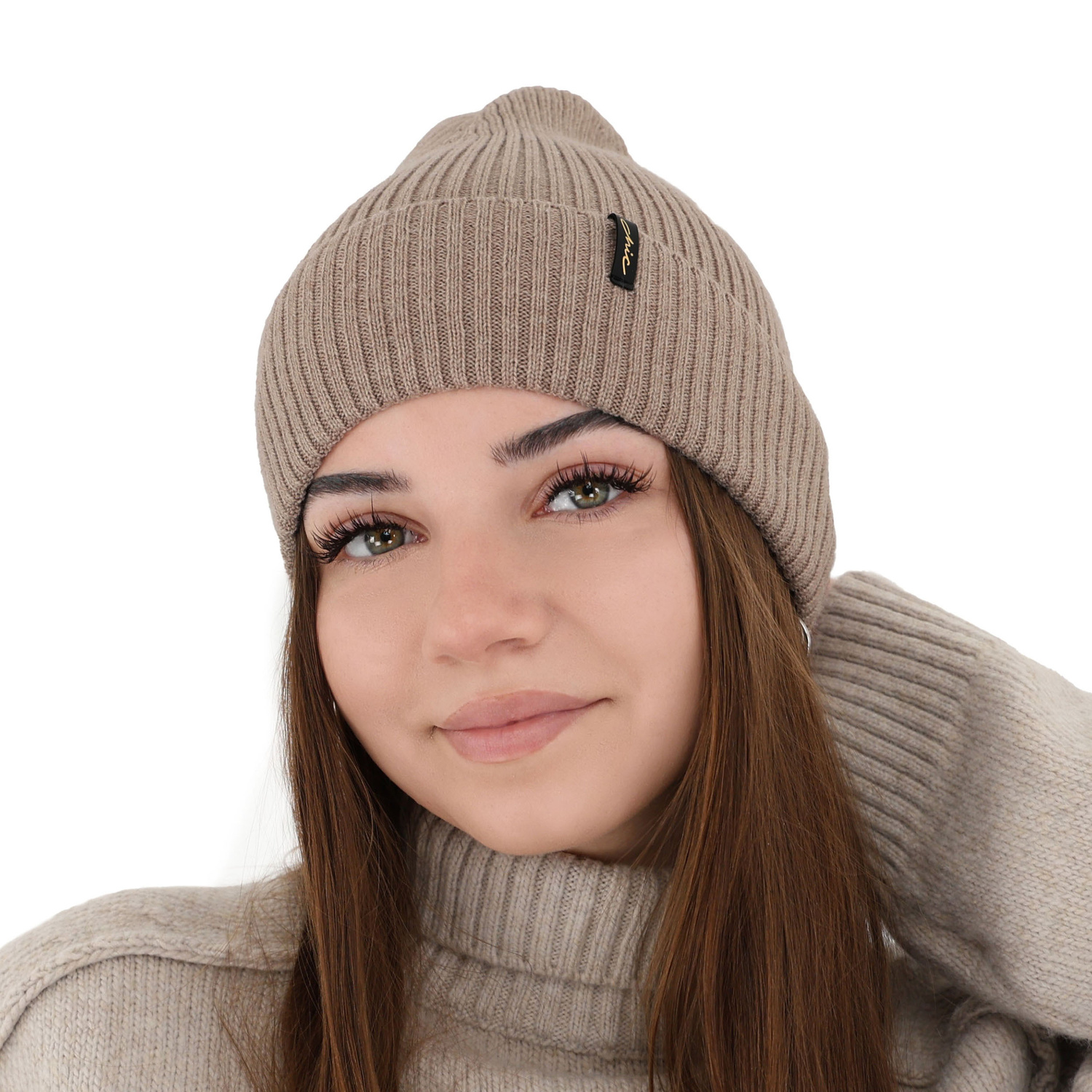 Dámská zimní čepice, bordová, 100% merino vlněná, Megan