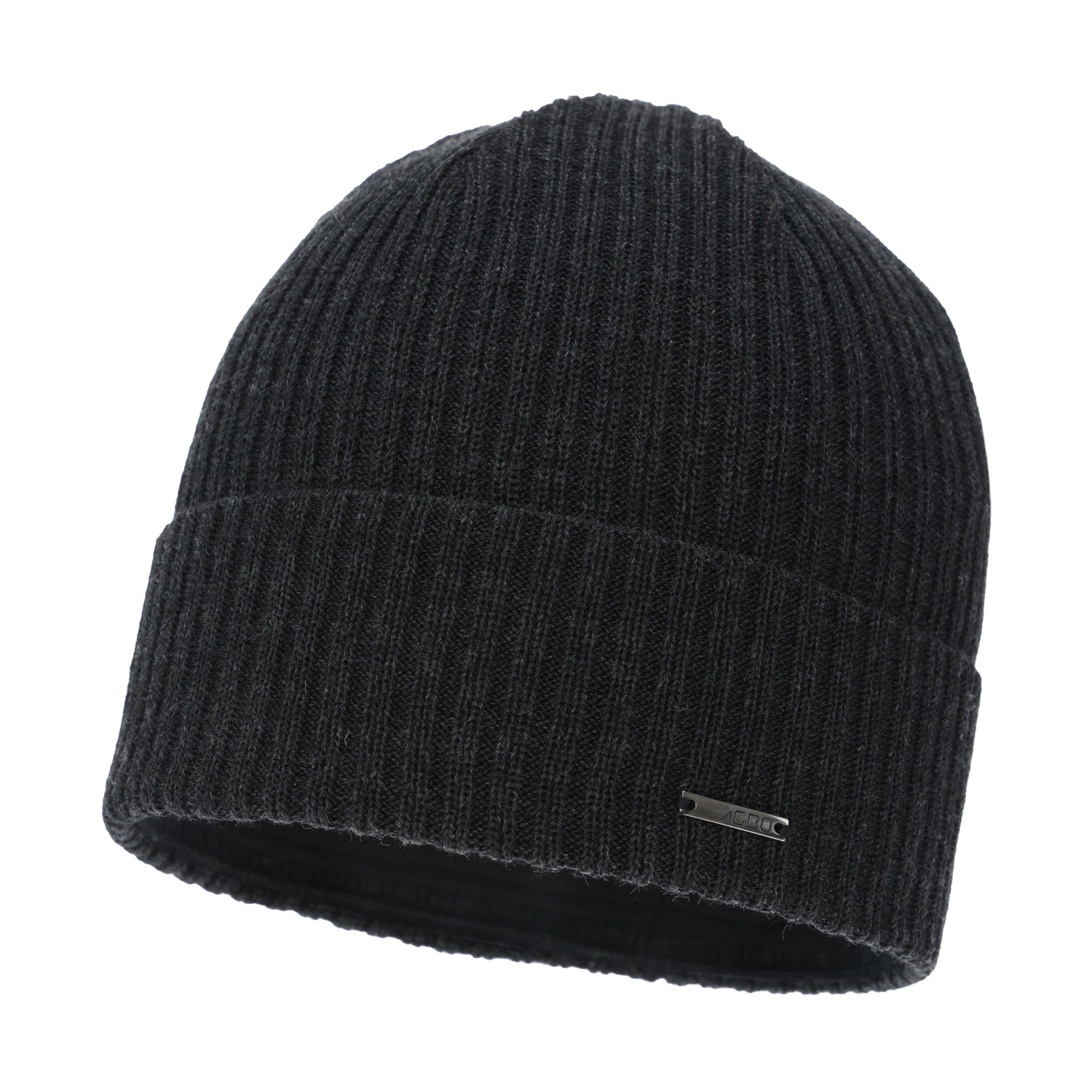 Pánská zimní čepice, tmavě šedá, s merino vlnou, Baltor