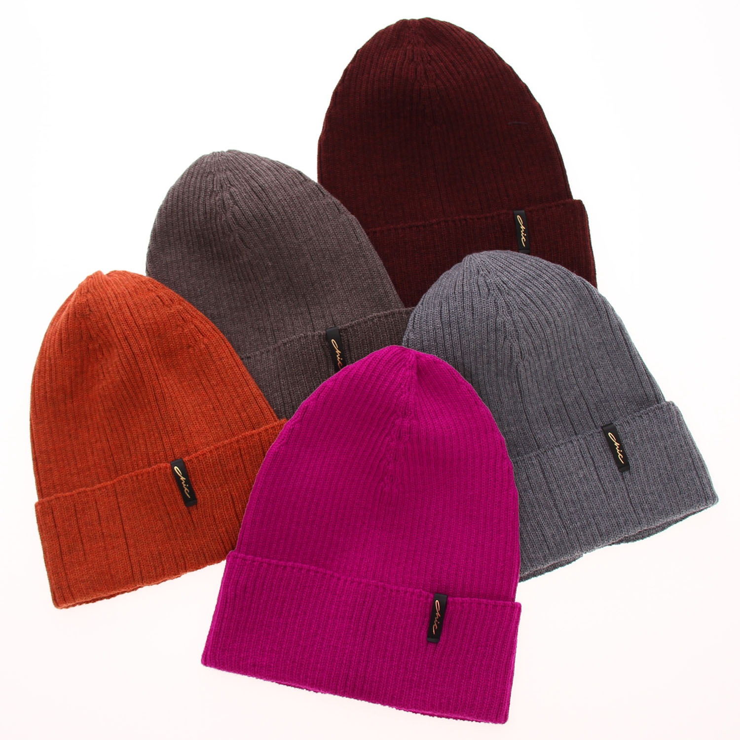 Dámská zimní čepice, bordová, 100% merino vlněná, Megan