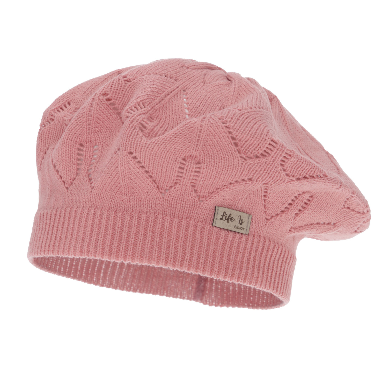 Beret pro dívku podzimní, jarní, růžový, Liveria