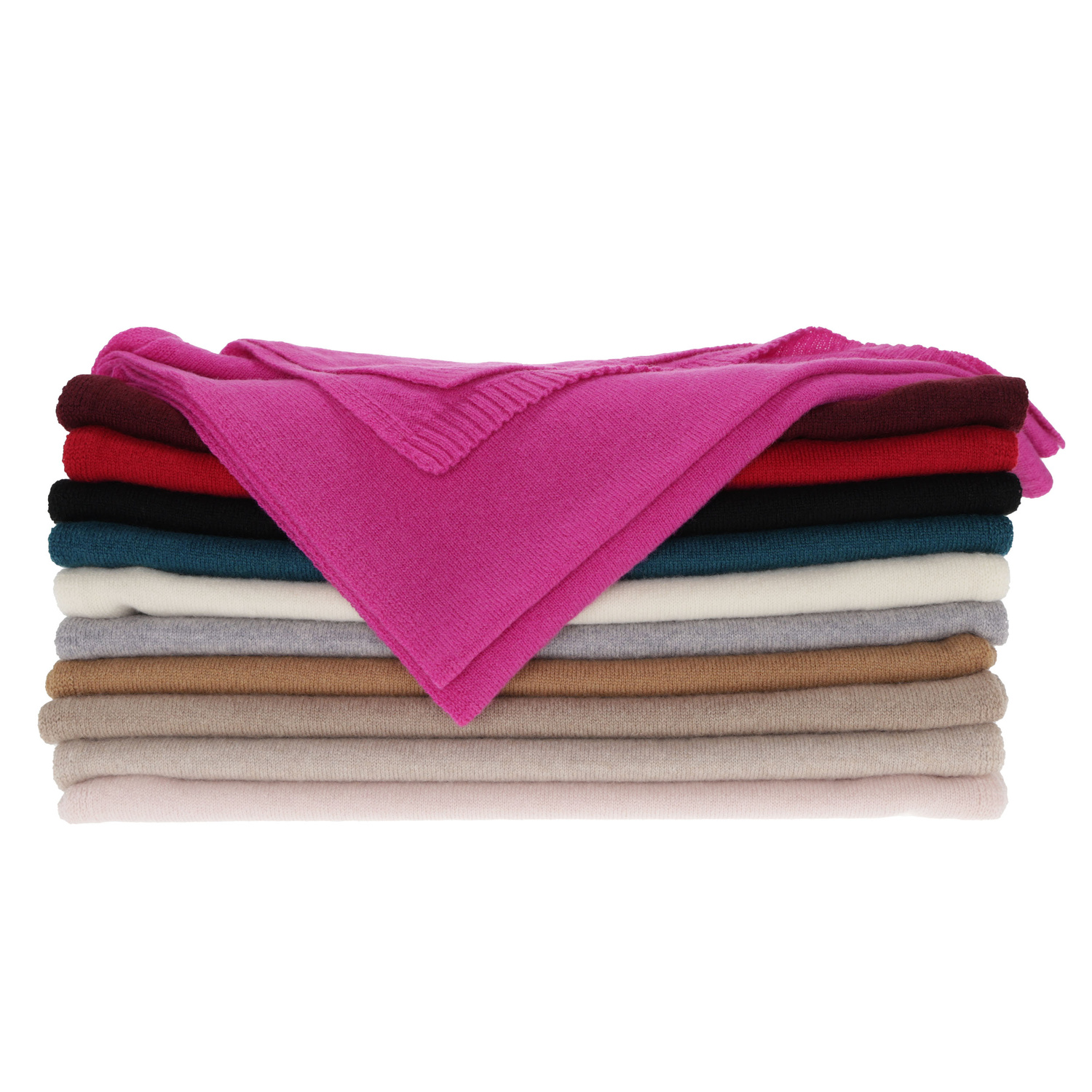 Šála zimní dámská, červená, s merino vlnou a kašmírem, Irenia