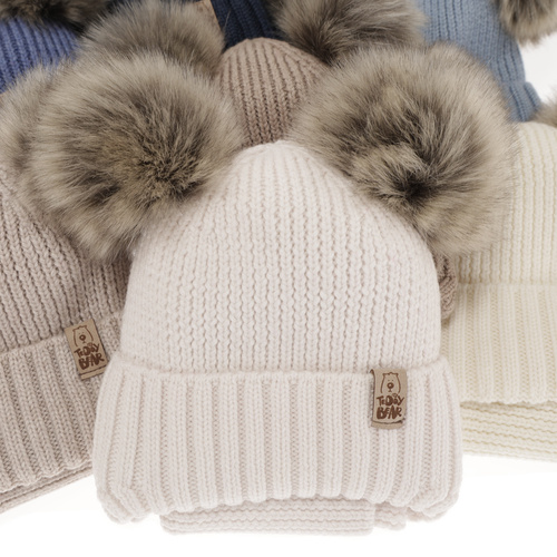 Komplet zimný chlapčenský: čiapka a tunel šedý 100% extra jemná merino vlna Konor