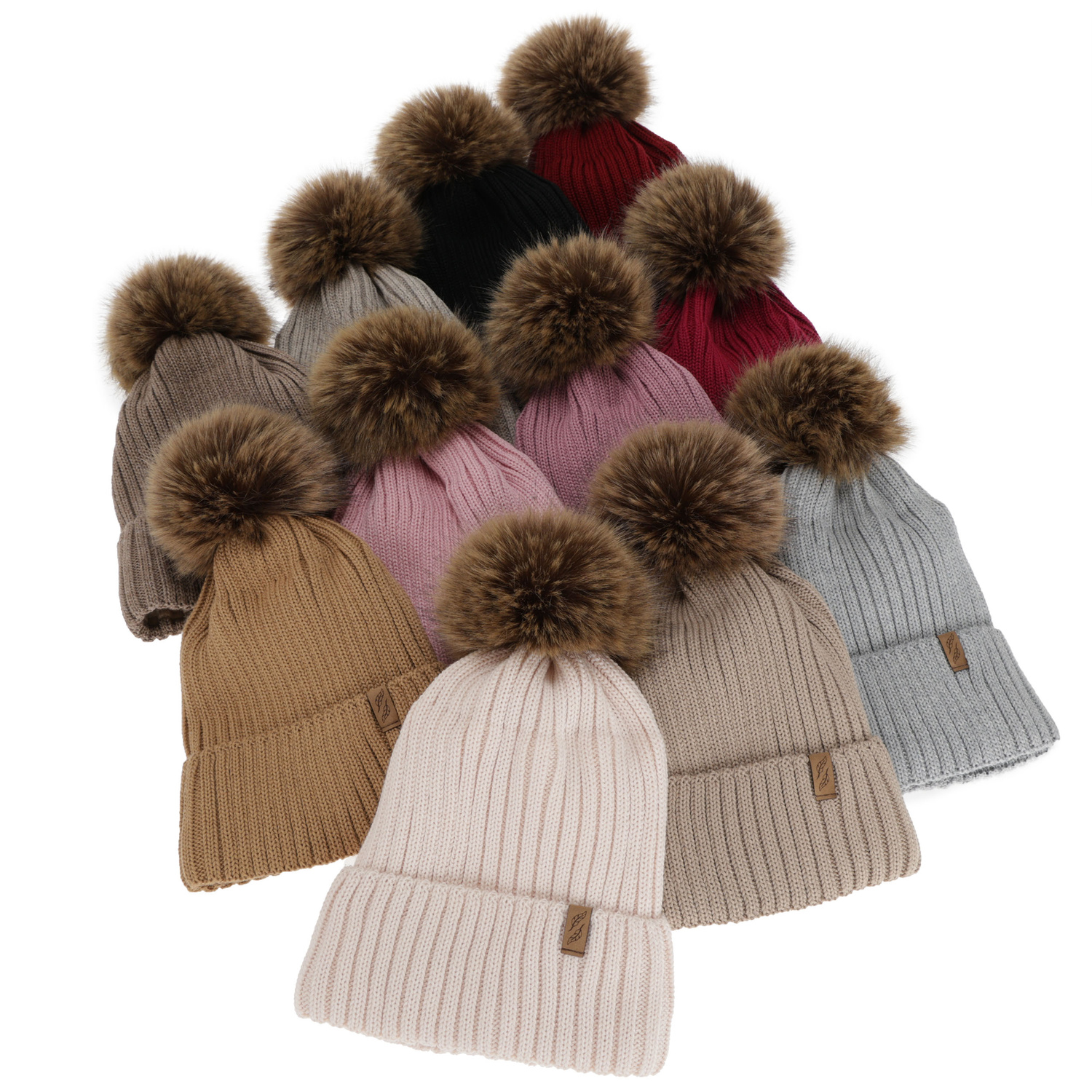Dámská zimní čepice, camel, s merino vlnou, Zamira