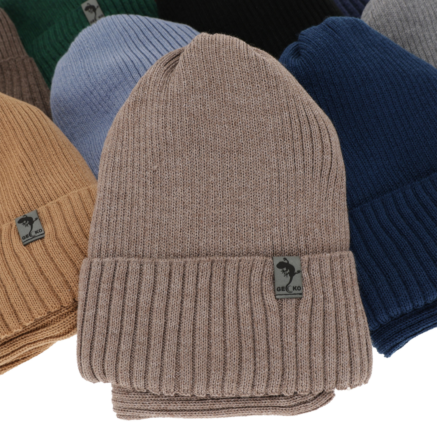 Komplet zimný chlapčenský: čiapka a šál hnědý merino vlna Gecko