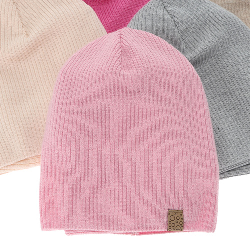 Komplet jesenný/jarný dievčenský čiapka a tunel černý 100% extrafine merino vlna Ricona