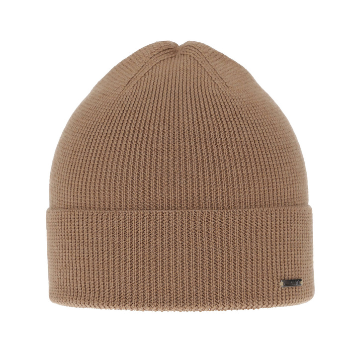 Pánská jarní/zimní čepice camel 100% extra fine merino vlněná Memfis