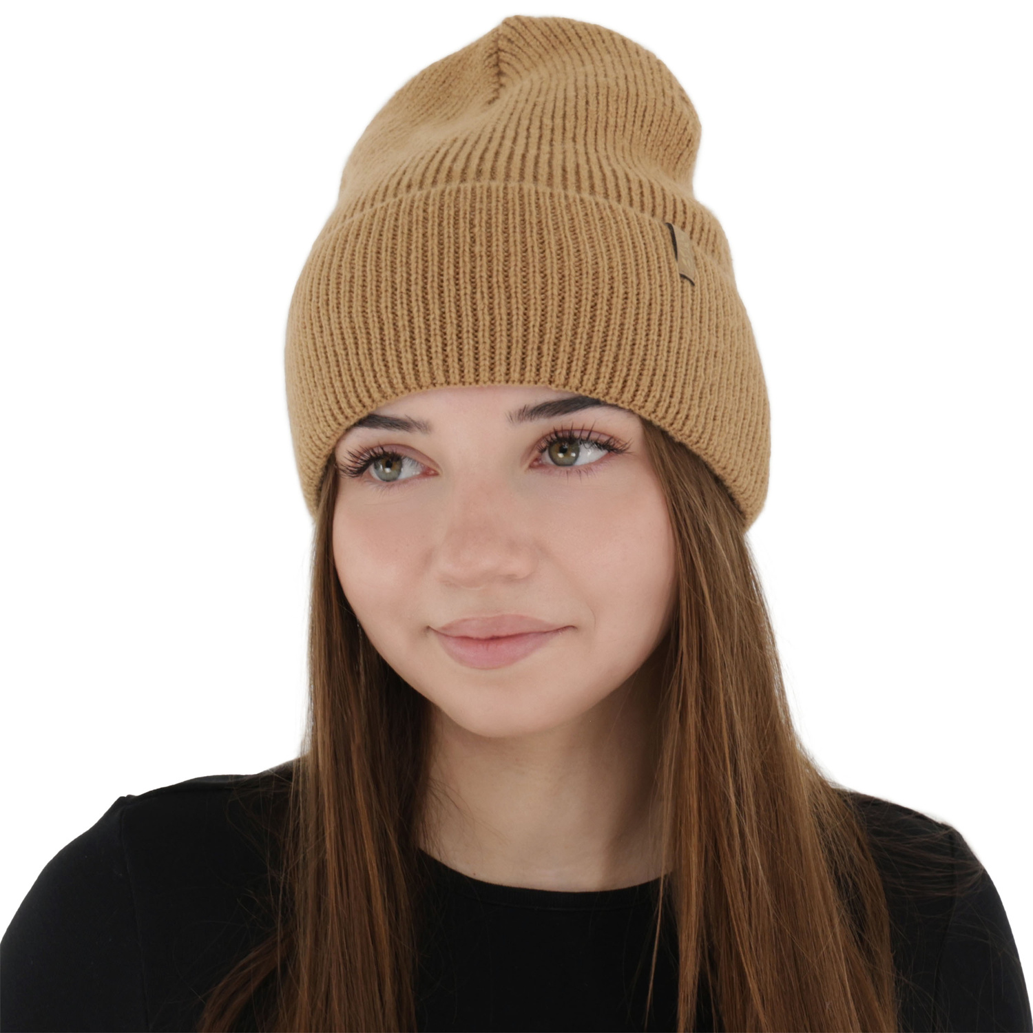 Dámská zimní čepice, camel, s merino vlnou, Tahoe