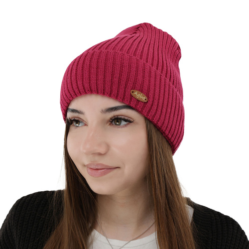 Dámská zimní čepice, světle růžová, s merino vlnou Shila