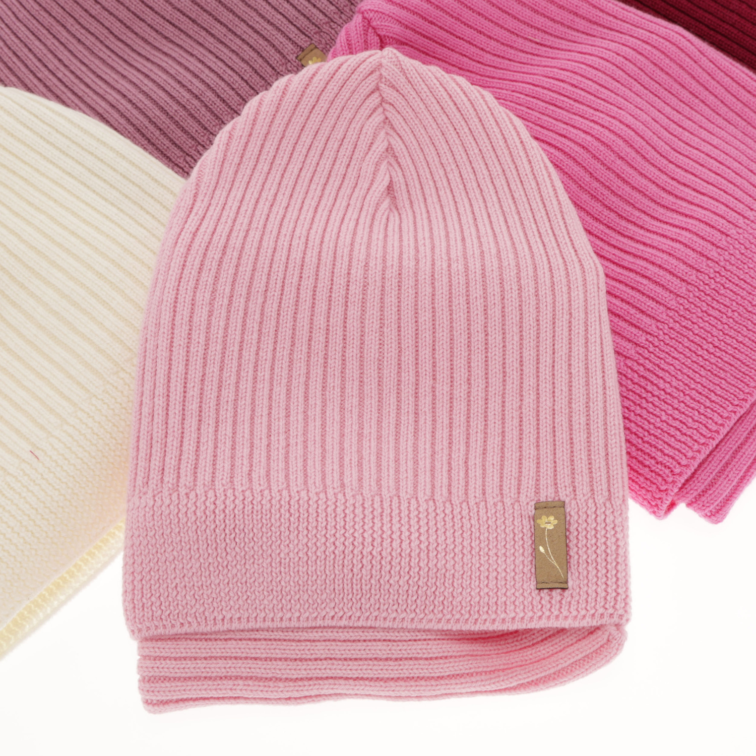 Komplet jesenný/jarný dievčenský čiapka a tunel ružový 100% extrafine merino vlna Chelsie