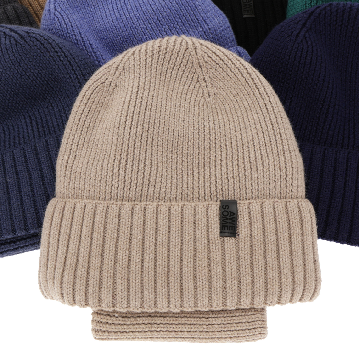 Čepice a tunel pro chlapce, zimní komplet, 100% merino vlněný, s merino vlněným podšitím, hnědý Harbin