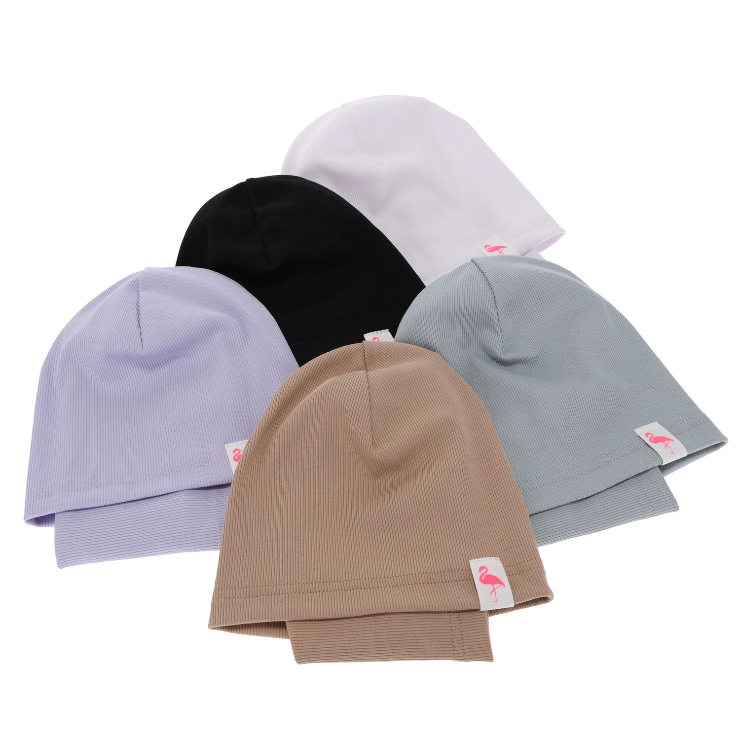 Komplet podzimní, jarní dívčí bavlněná: čepice a tunel, krémový, Rumilla