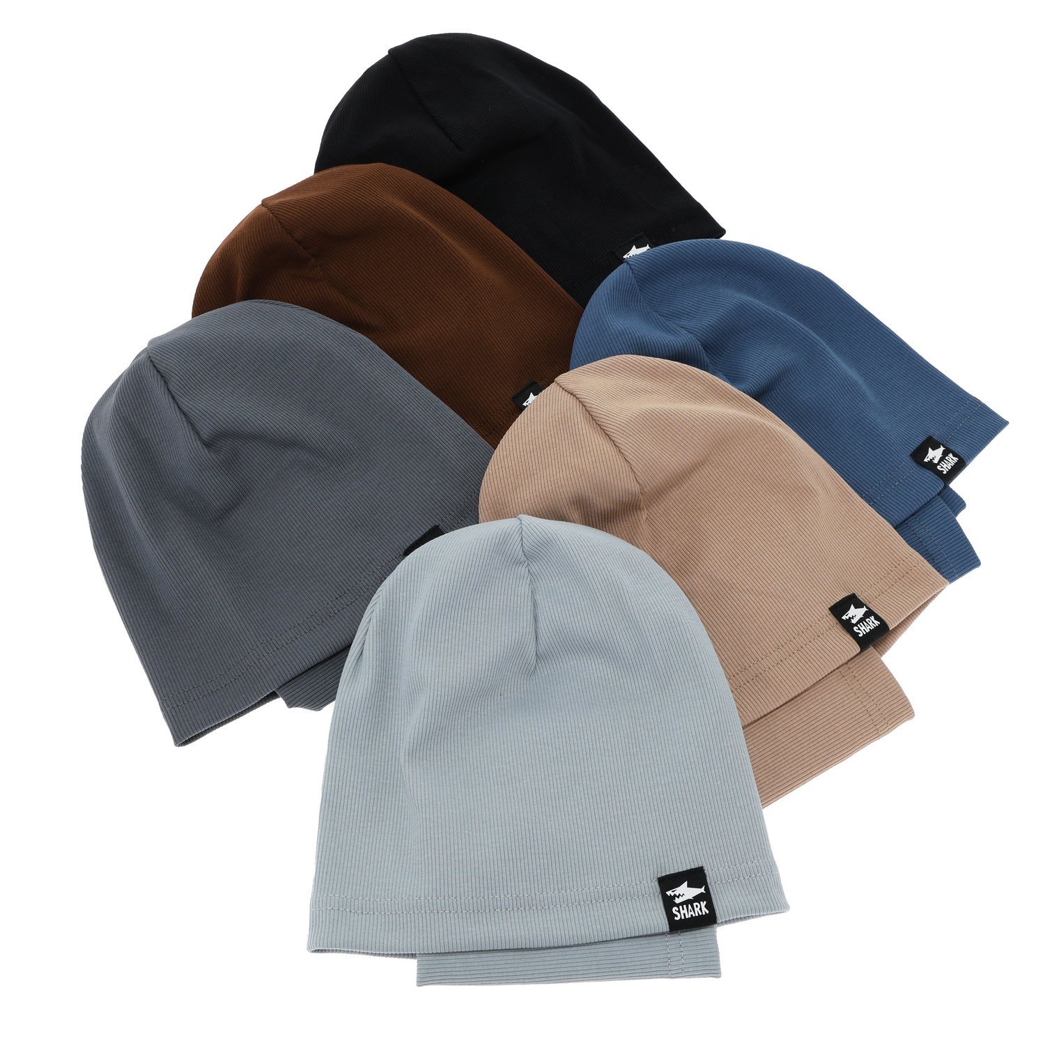 Komplet podzimní, jarní chlapecký: čepice a tunel, bavlněný, černý, Rumel