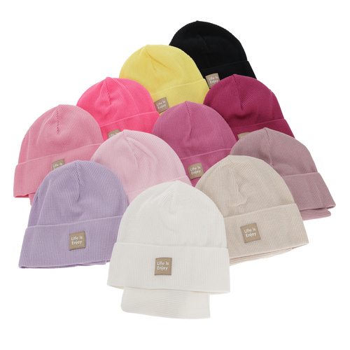 Komplet podzimní, jarní dívčí: čepice a tunel, s bavlnou, růžový, Zola