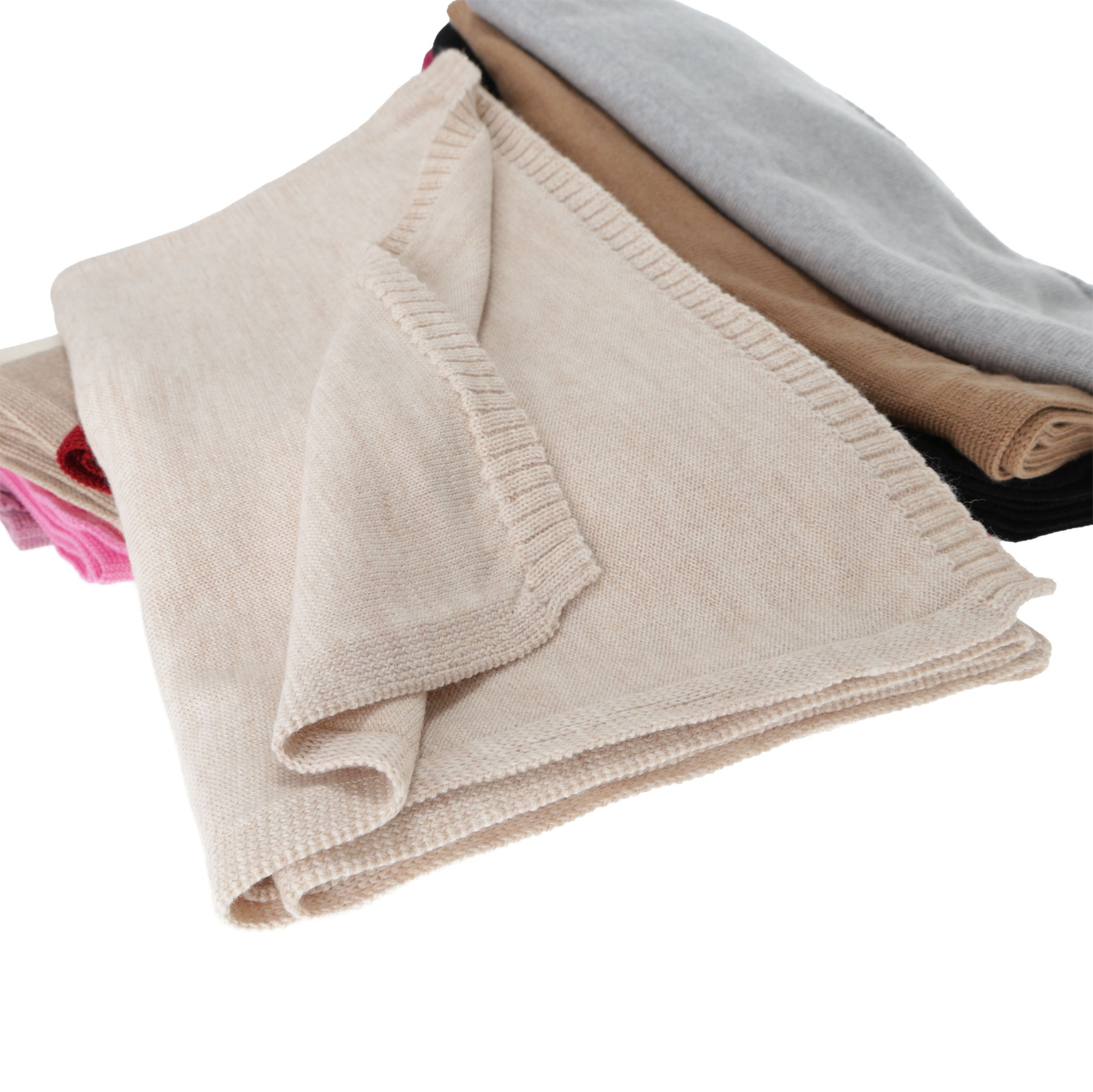 Šála zimní dámská, šedá, 100% merino vlněná, Elonia