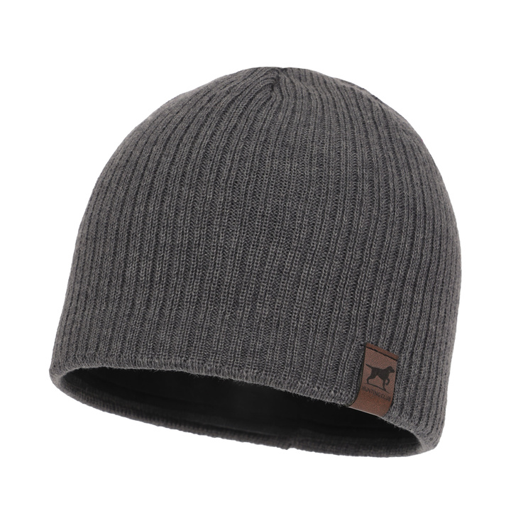 Pánska zimná čiapka šedá merino vlnená Bird