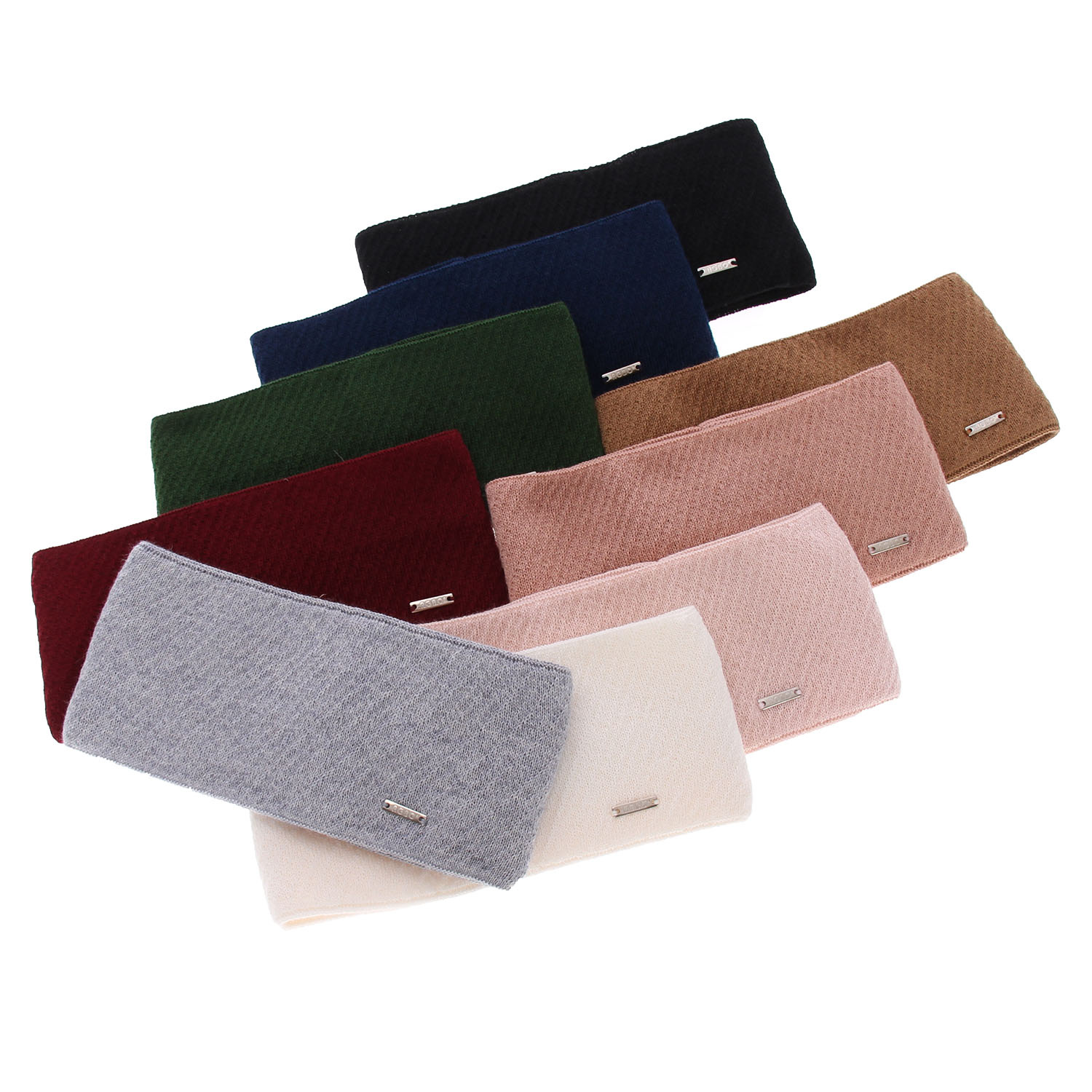 Dámska zimná čelenka čierna merino vlnená Katrina