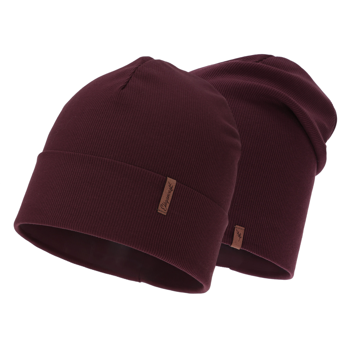 Dámská podzimní/jarní čepice, burgundová, bavlněná, Zenita