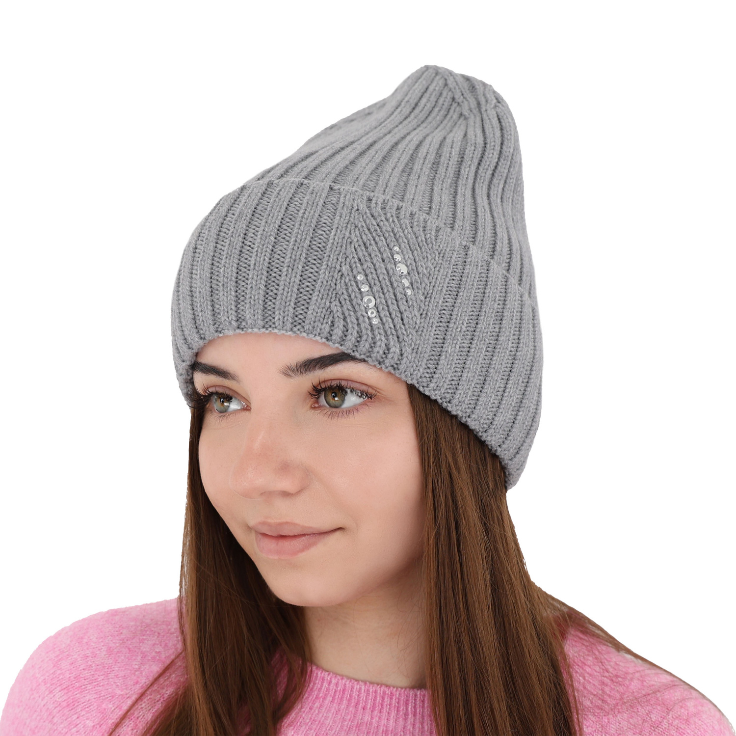Dámská zimní čepice černá 100% extra fine merino vlněná Ariga