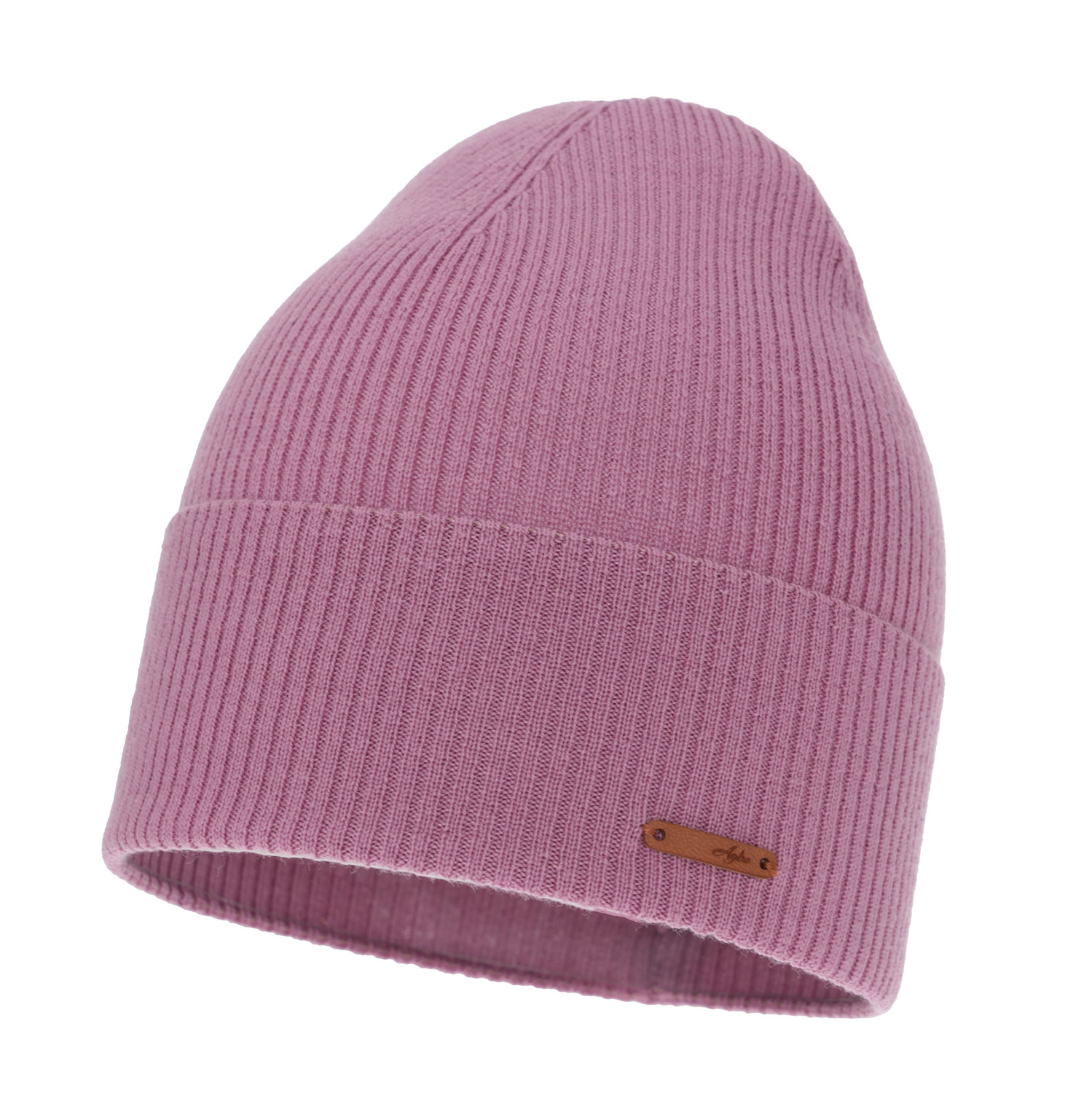 Dámská podzimní a zimní čepice, fialová, 100% merino vlněná, Flerra