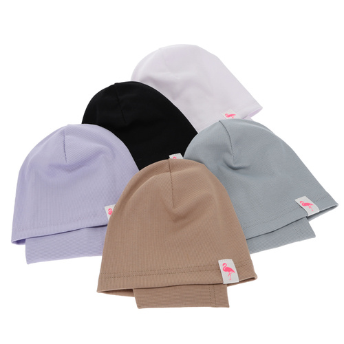 Komplet podzimní, jarní dívčí bavlněná: čepice a tunel, šedý, Rumilla