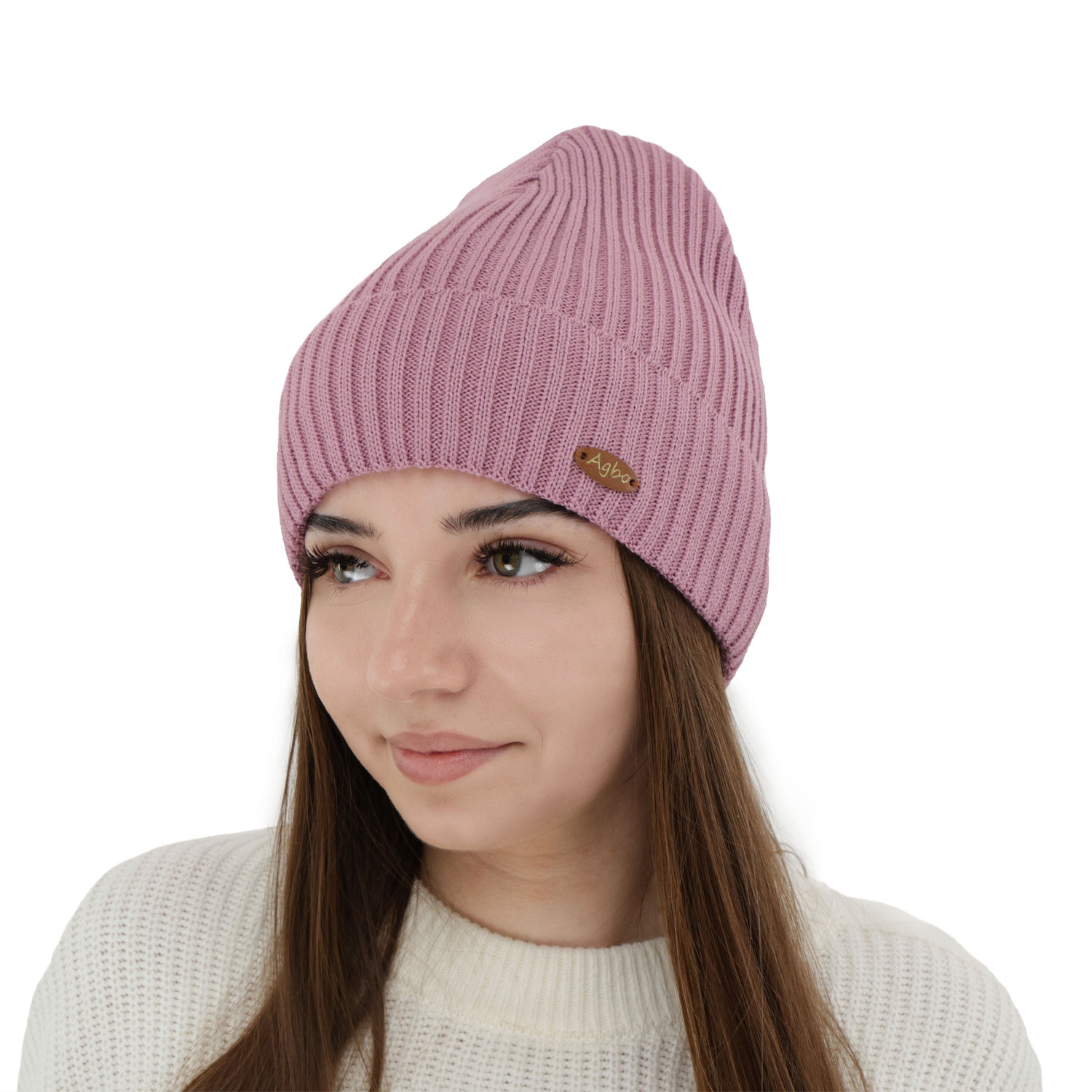 Dámská zimní čepice, světle růžová, s merino vlnou Shila