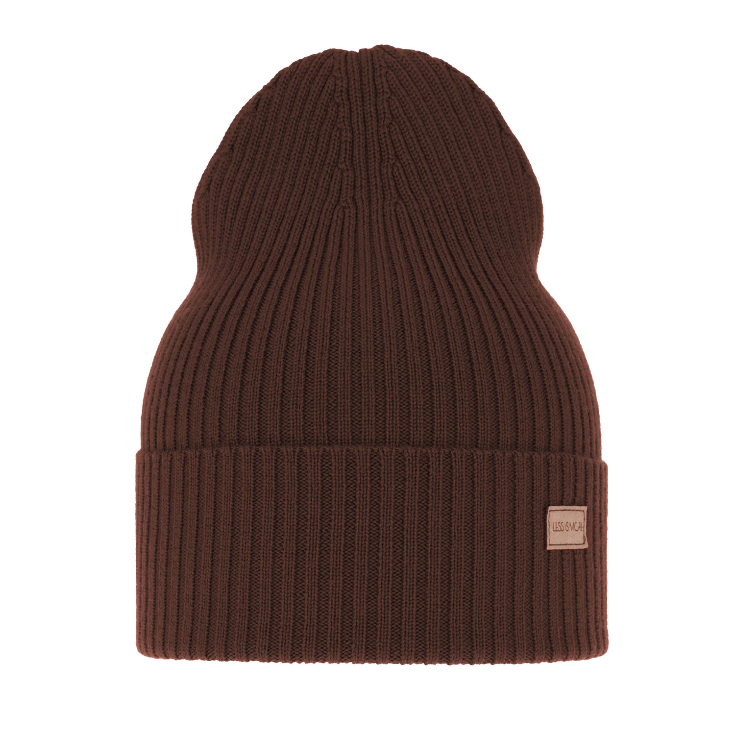 Dámská zimní čepice, jarní, hnědá, 100% merino vlněná, Sophie