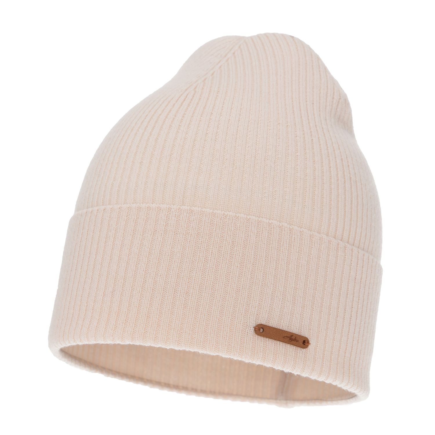 Dámská podzimní/zimní čepice, světle růžová, 100% merino vlněná, Flerra