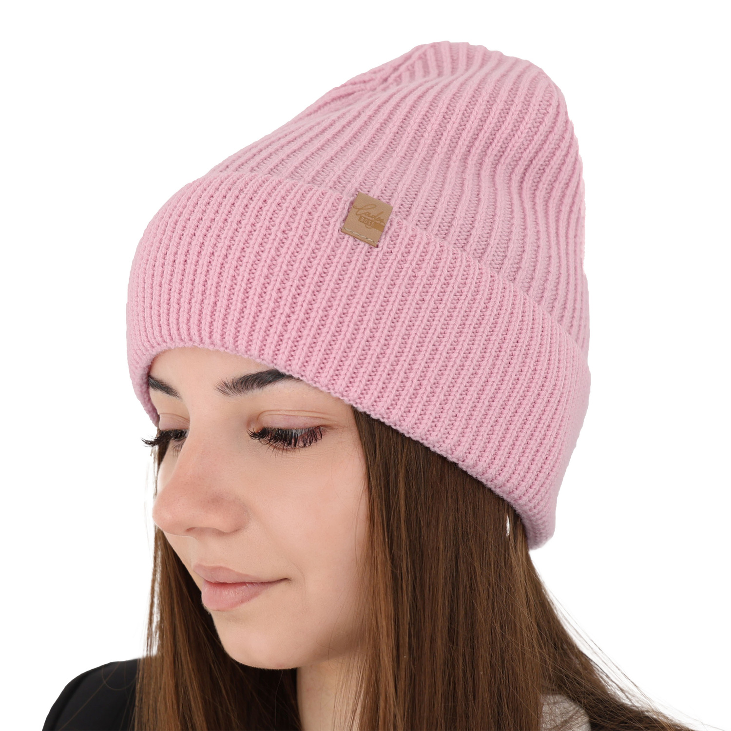Dámská zimní čepice černá 100% extra fine merino vlněná Isla