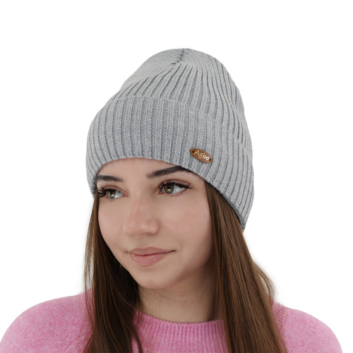 Dámská zimní čepice, světle růžová, s merino vlnou Shila