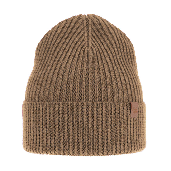 Dámská zimní čepice, camel, 100% merino vlněná, Isla