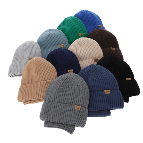 Čepice a tunel chlapecký, zimní, 100% merino vlněná, s podšitím z merino vlny, camel Domin