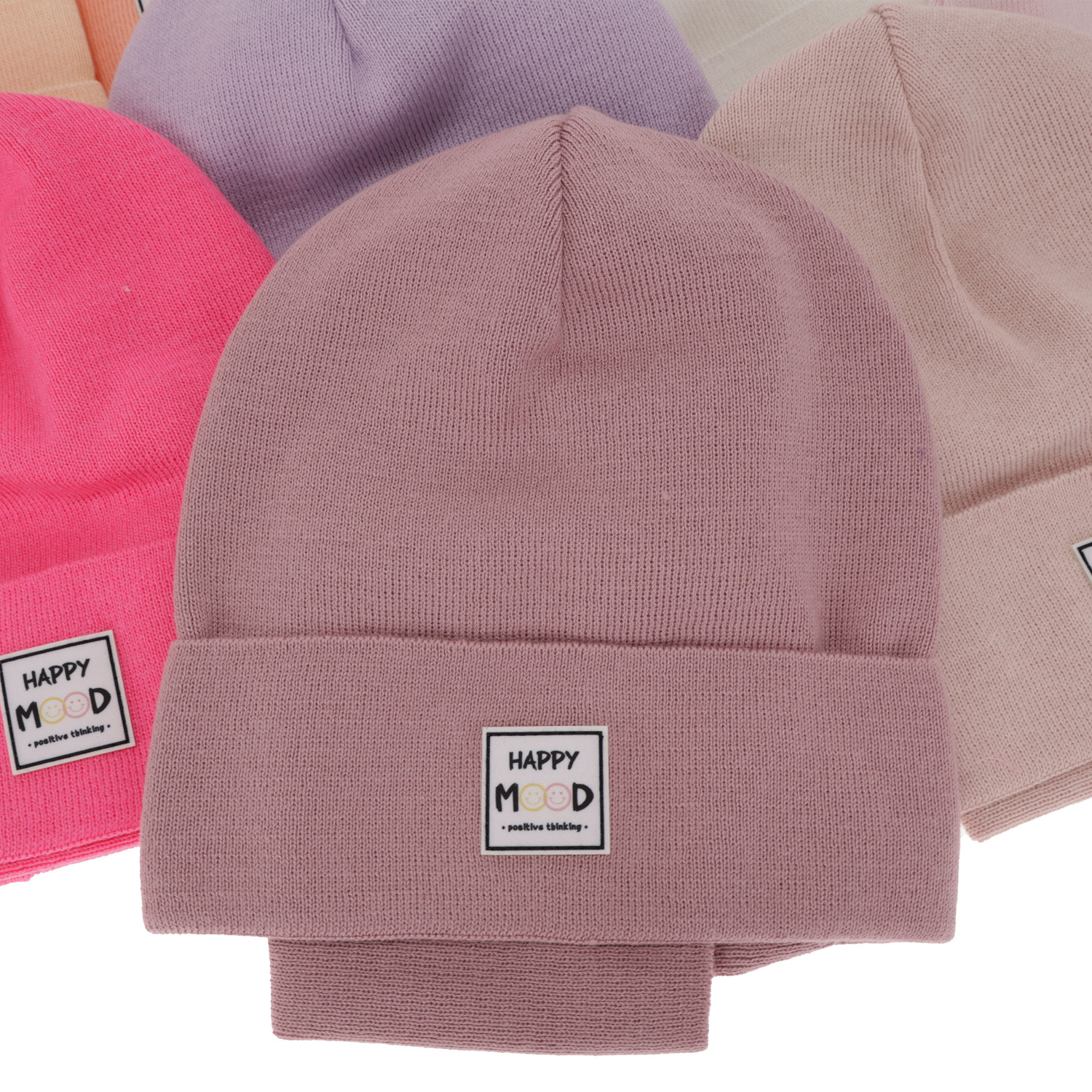 Komplet podzimní/jarní dívčí: čepice a tunel, s bavlnou, růžový Mersila