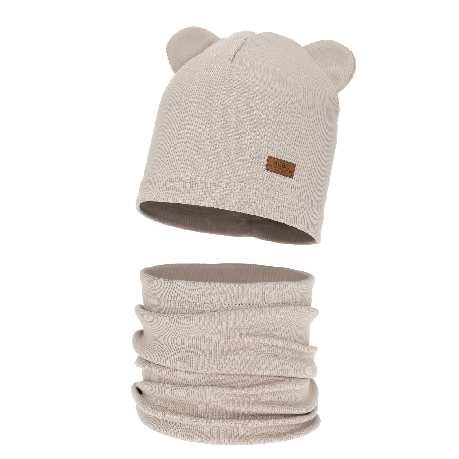 Čepice a tunel pro chlapce, podzimní, jarní komplet, béžový Gregory