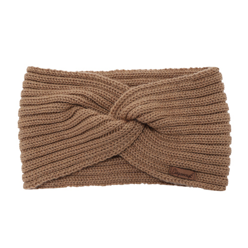 Dámská zimní čelenka, camel, 100% merino vlněná, Veka