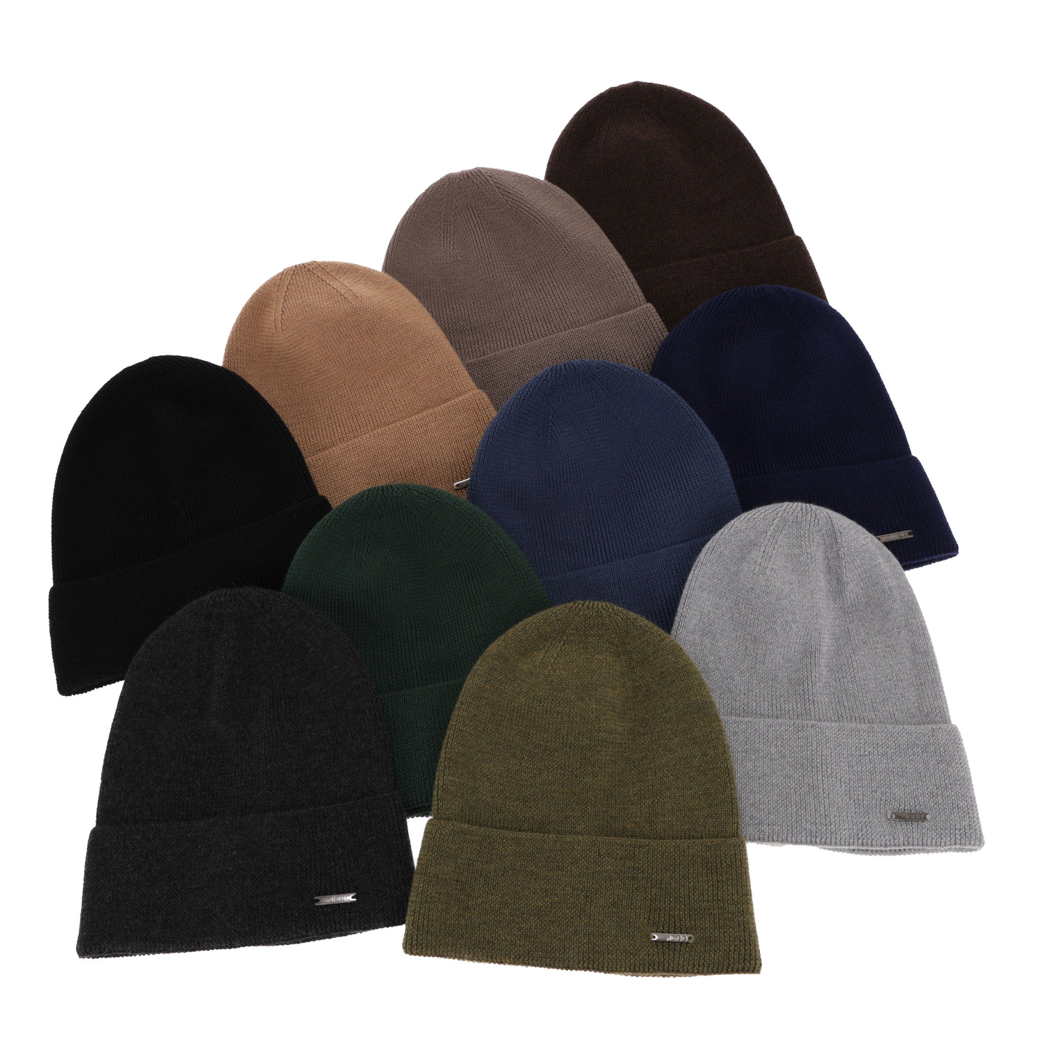 Pánská jarní/zimní čepice černá 100% extra fine merino vlněná Memfis