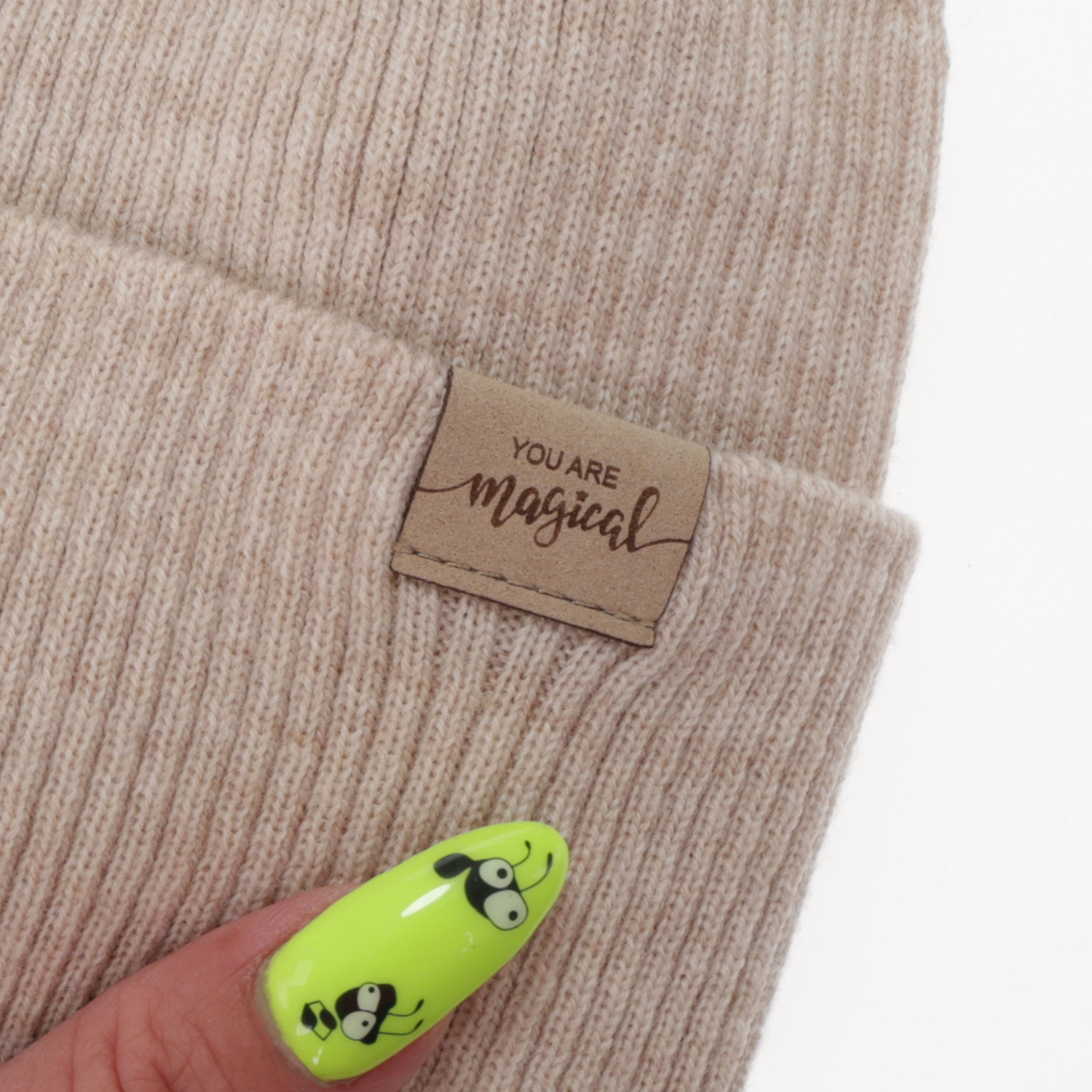 Komplet podzimní, jarní dívčí: čepice a tunel, krémový, 100% merino vlněná, Magenta