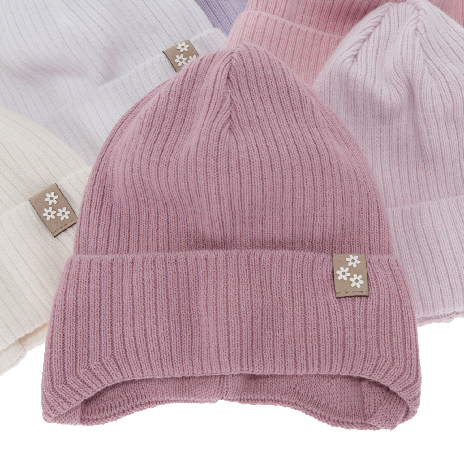 Dívčí podzimní/jarní čepice, růžová, bavlněná, zavazovací, Lunara