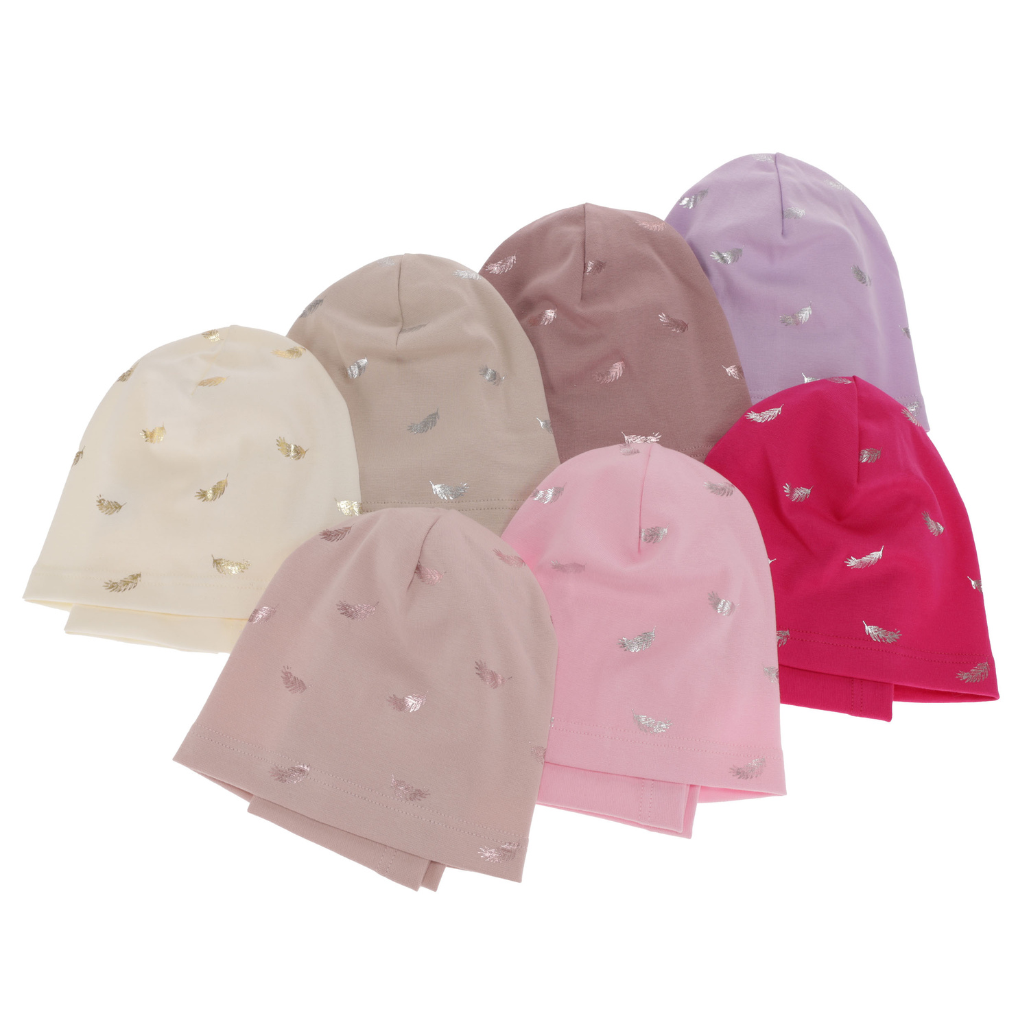 Komplet podzimní/jarní dívčí bavlněná: čepice a tunel růžový Florena