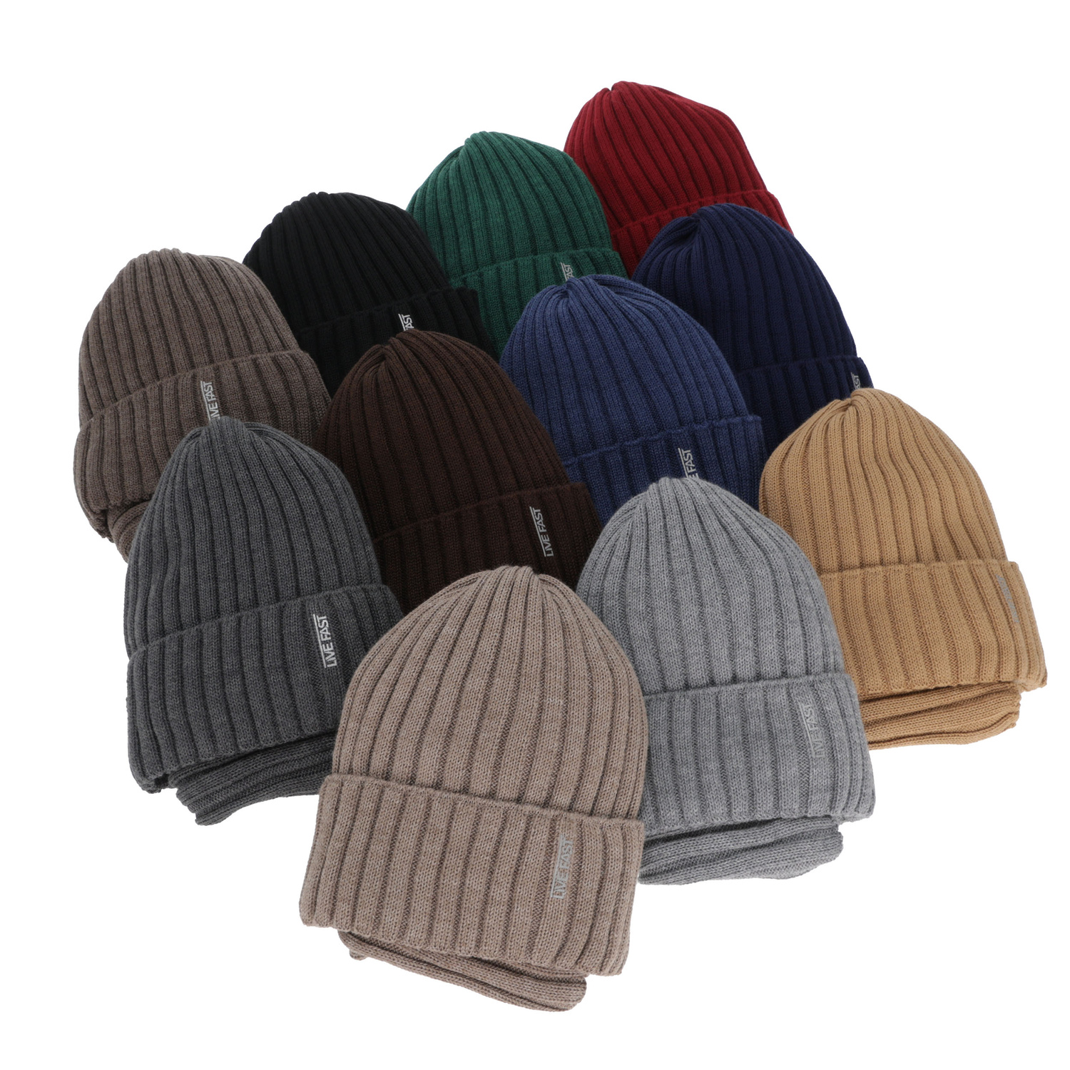 Komplet zimní chlapecký: čepice a tunel, camel, s merino vlnou, podšitý fleece, Banasko