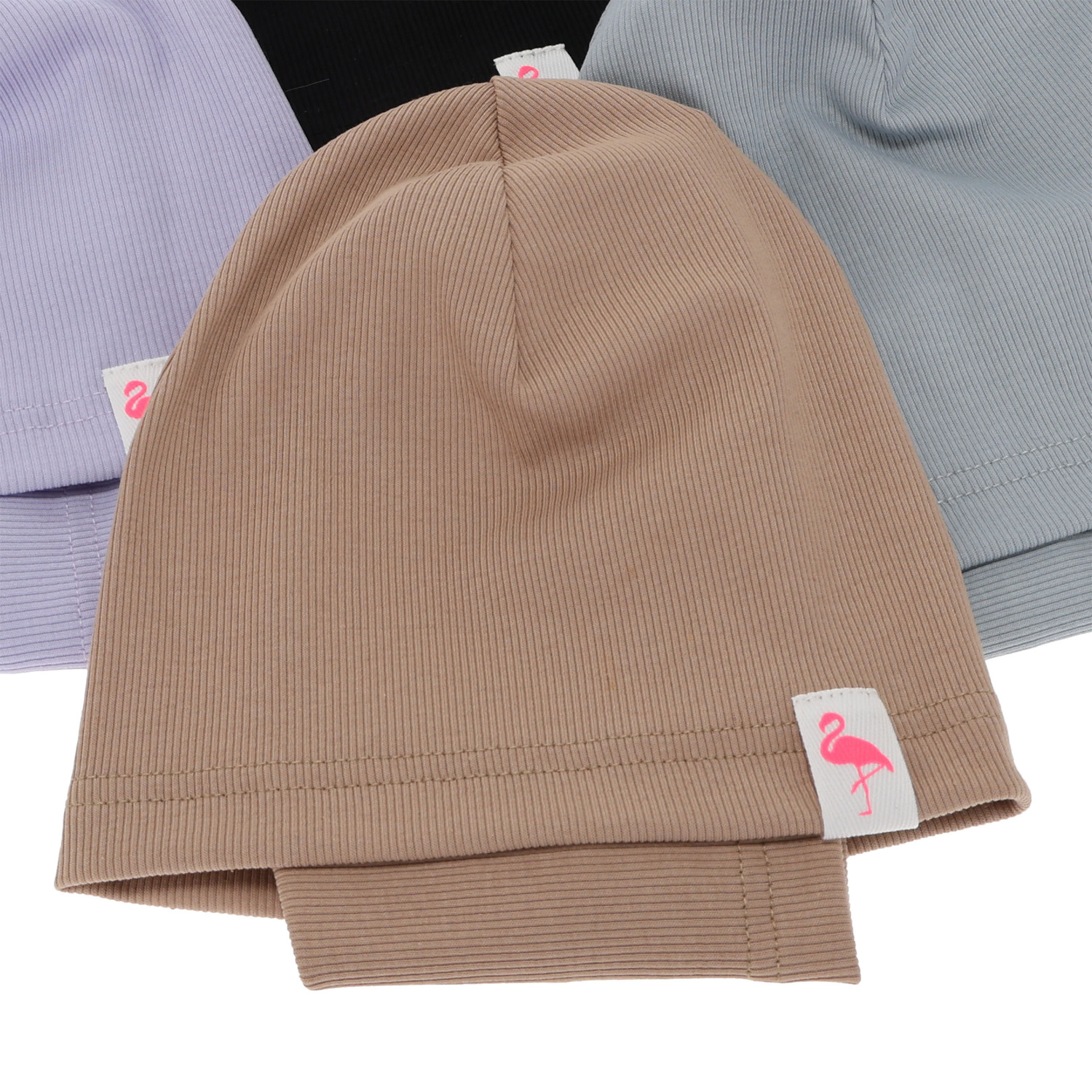 Komplet podzimní, jarní dívčí bavlněná: čepice a tunel, růžový, Rumilla