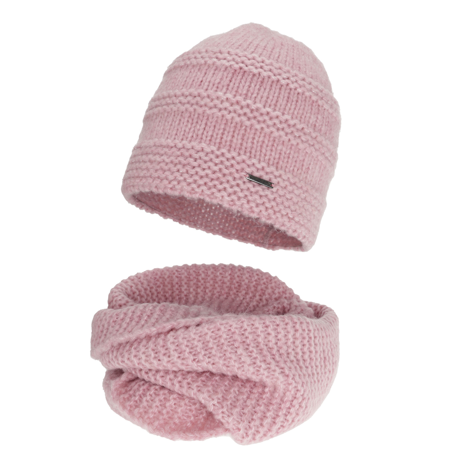 Komplet zimní, růžový, s merino vlnou, Driva